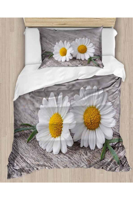 Osso Yellow Daisies 3d Patterned Single Duvet Cover Set - Swordslife