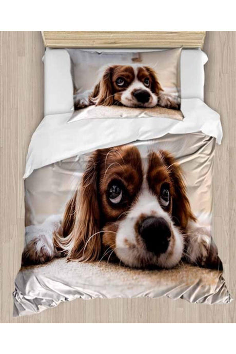 Osso Cute Dog 3d Patterned Single Duvet Cover Set - Swordslife