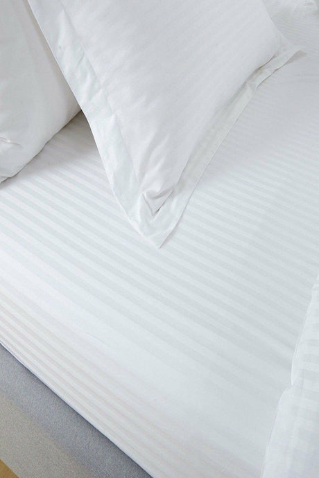 Hotel Series Double Striped Cotton Satin Elastic Duvet Cover Set with Flywheel Oxfort Pillowcase - Swordslife