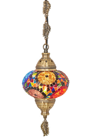 Ottoman Authentic Mosaic Single Ceiling Pendant Lamp Chandelier Night Light, Multicolor - Swordslife