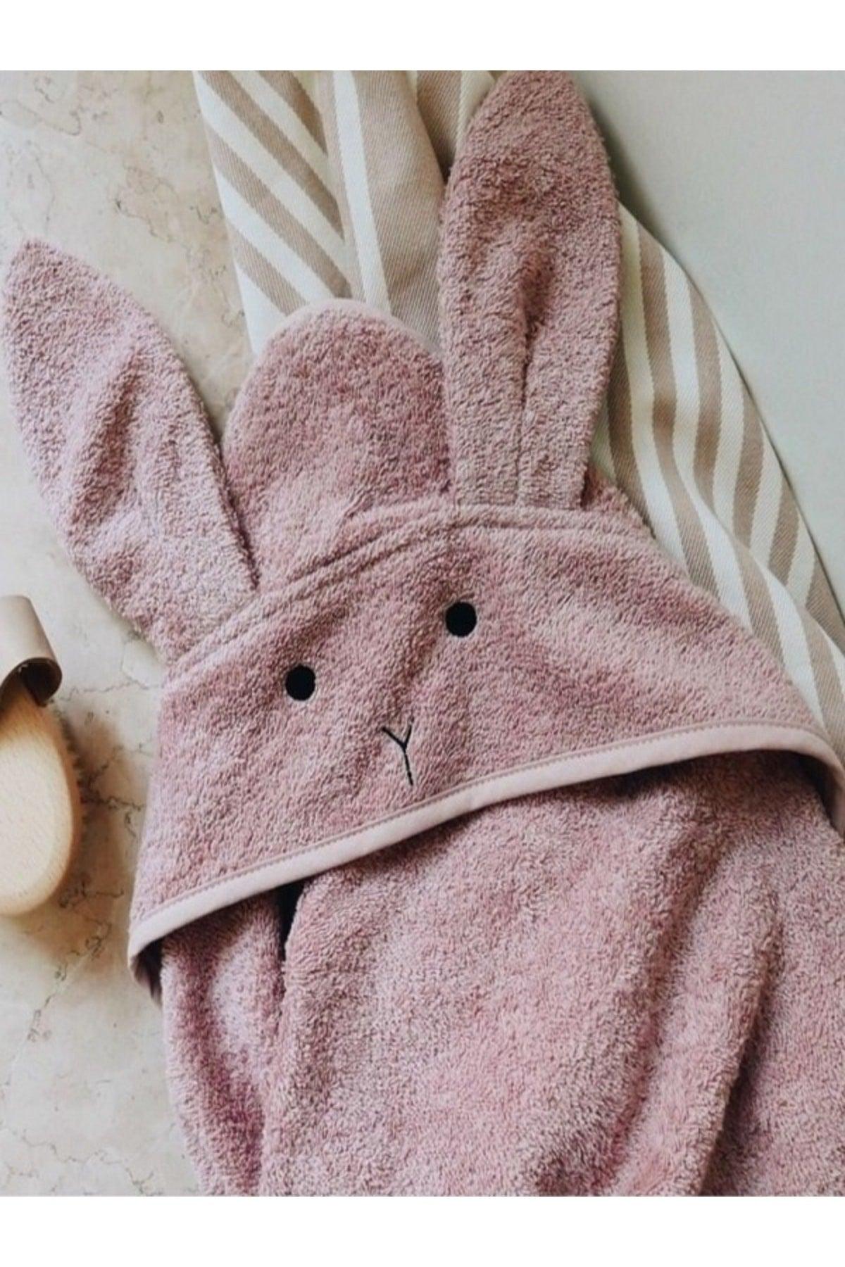 Outlet Product Baby Bath Towel Swaddle 70x70cm- Rabbit/pink - Swordslife