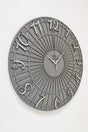 Special Striped Decorative Wall Clock Anthracite & Silver 50x50cm Silent Mechanism - Swordslife