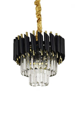 Palmira 30 Crystal Stone Luxury Chandelier - (black-gold) - Swordslife