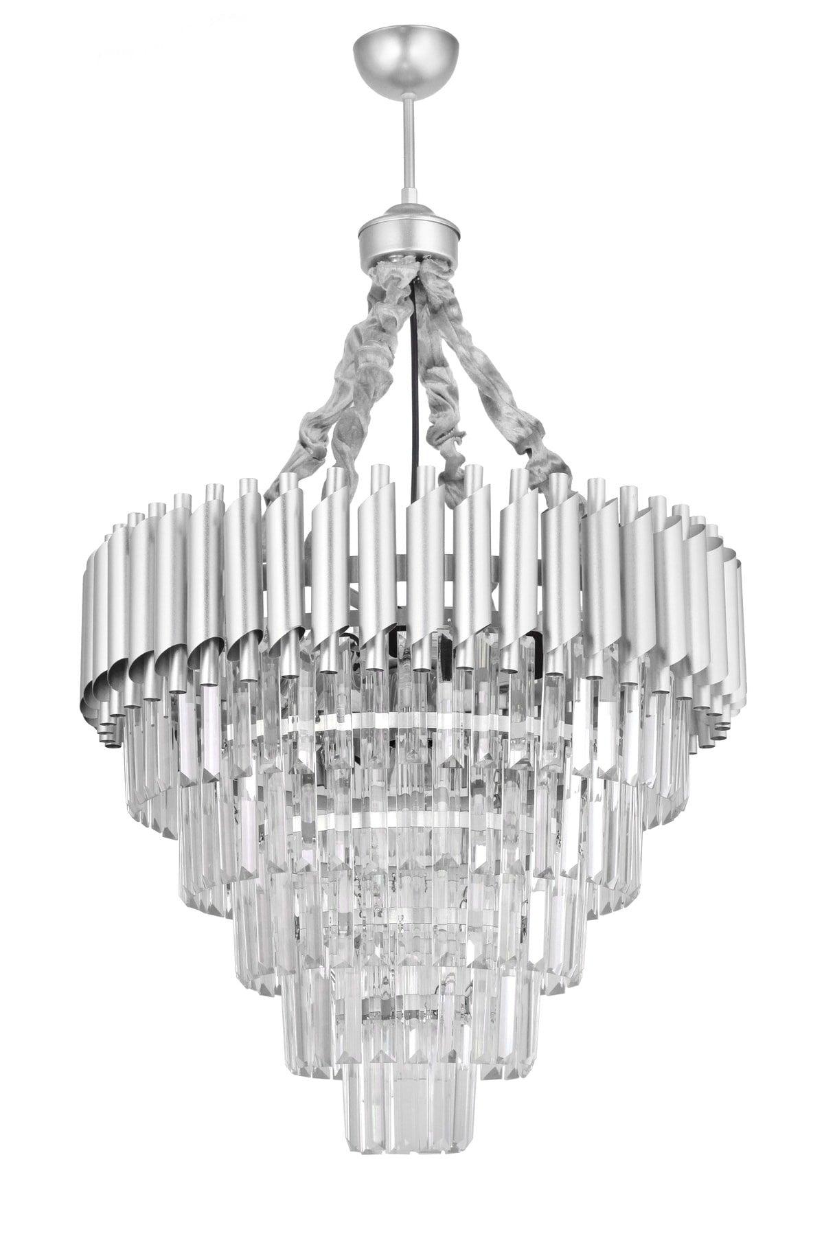 Palmira 55 Luxury Chandelier with Crystal Stone - (silver-gilt) - Swordslife