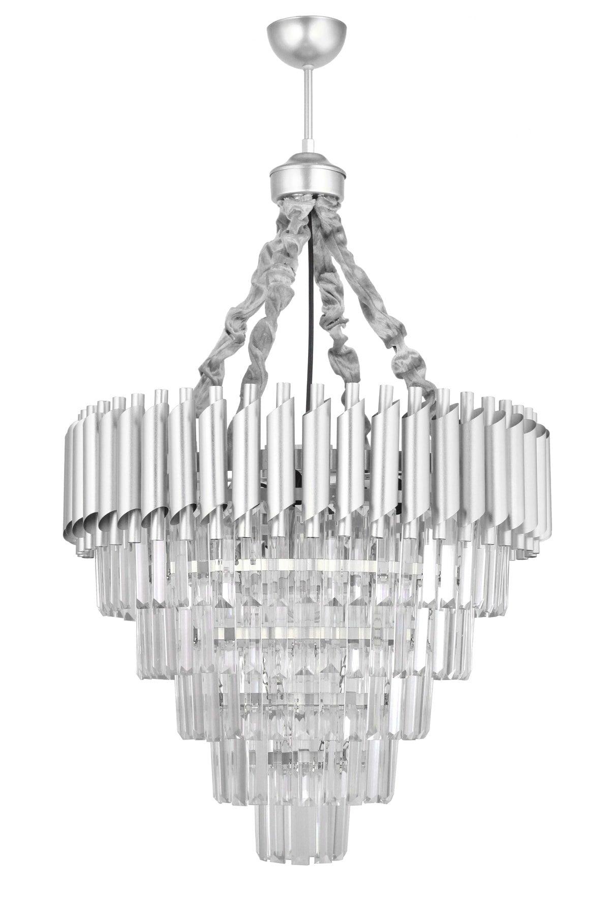 Palmira 55 Luxury Chandelier with Crystal Stone - (silver-gilt) - Swordslife