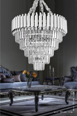 Palmira 55 Luxury Chandelier with Crystal Stone - (silver-gilt) - Swordslife