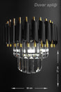 Palmira Crystal Stone Luxury Wall Sconce - (BLACK-GOLD) - Swordslife