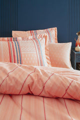 Pamena Ranforce Single Duvet Cover Set - Salmon - Swordslife