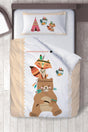 Cotton Micro Satin Scandinavian Teddy Bear Kids Room Kids Duvet Cover Set - Swordslife