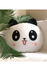 Cute Plush Pillow With Panda Figure Heart Cheeks Petite Baby Panda Design Decorative Pillow - Swordslife