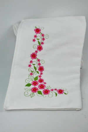 Hercai 6 Pcs Multicolored Velvet Embroidered Dowry/gift 50x90 Hand/Face Towel Cotton - Swordslife