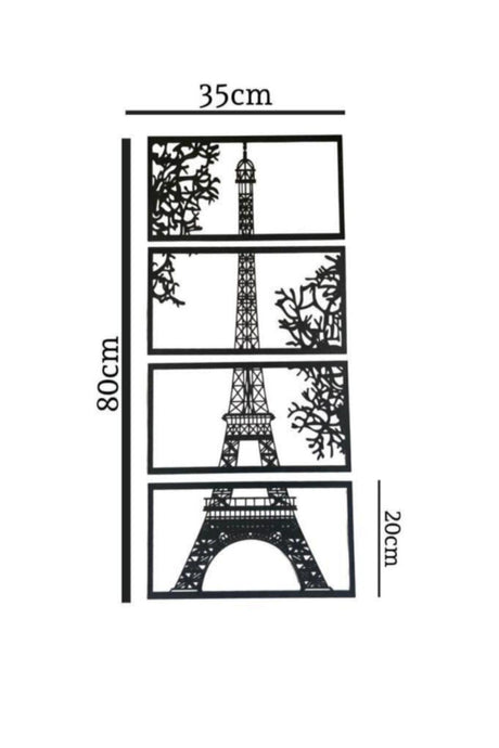 Paris Eiffel Tower Painting Wooden Decorative Wall Painting - Swordslife