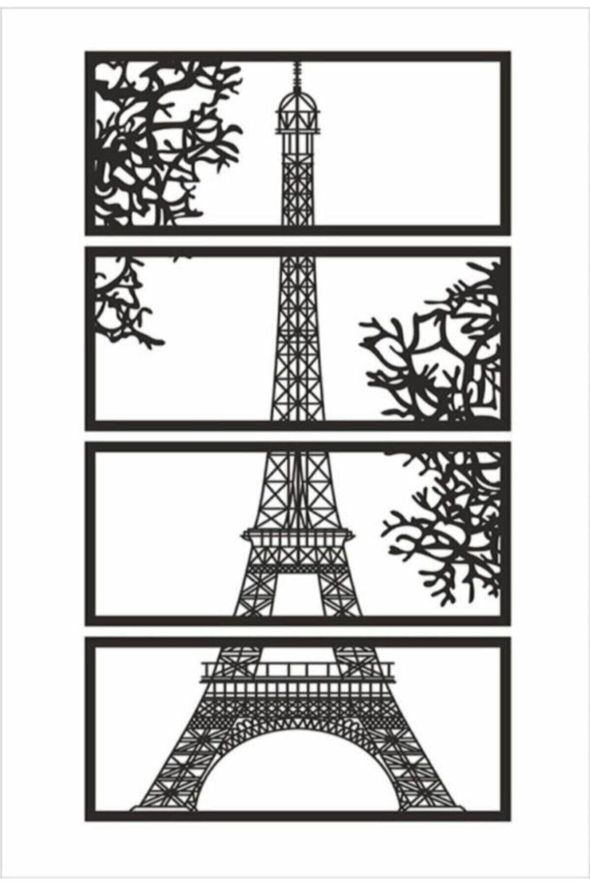 Paris Eiffel Tower Painting Wooden Decorative Wall Painting - Swordslife