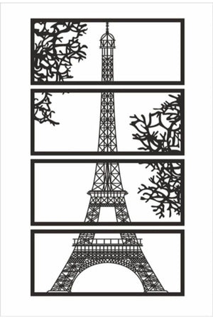 Paris Eiffel Tower Painting Wooden Decorative Wall Painting - Swordslife