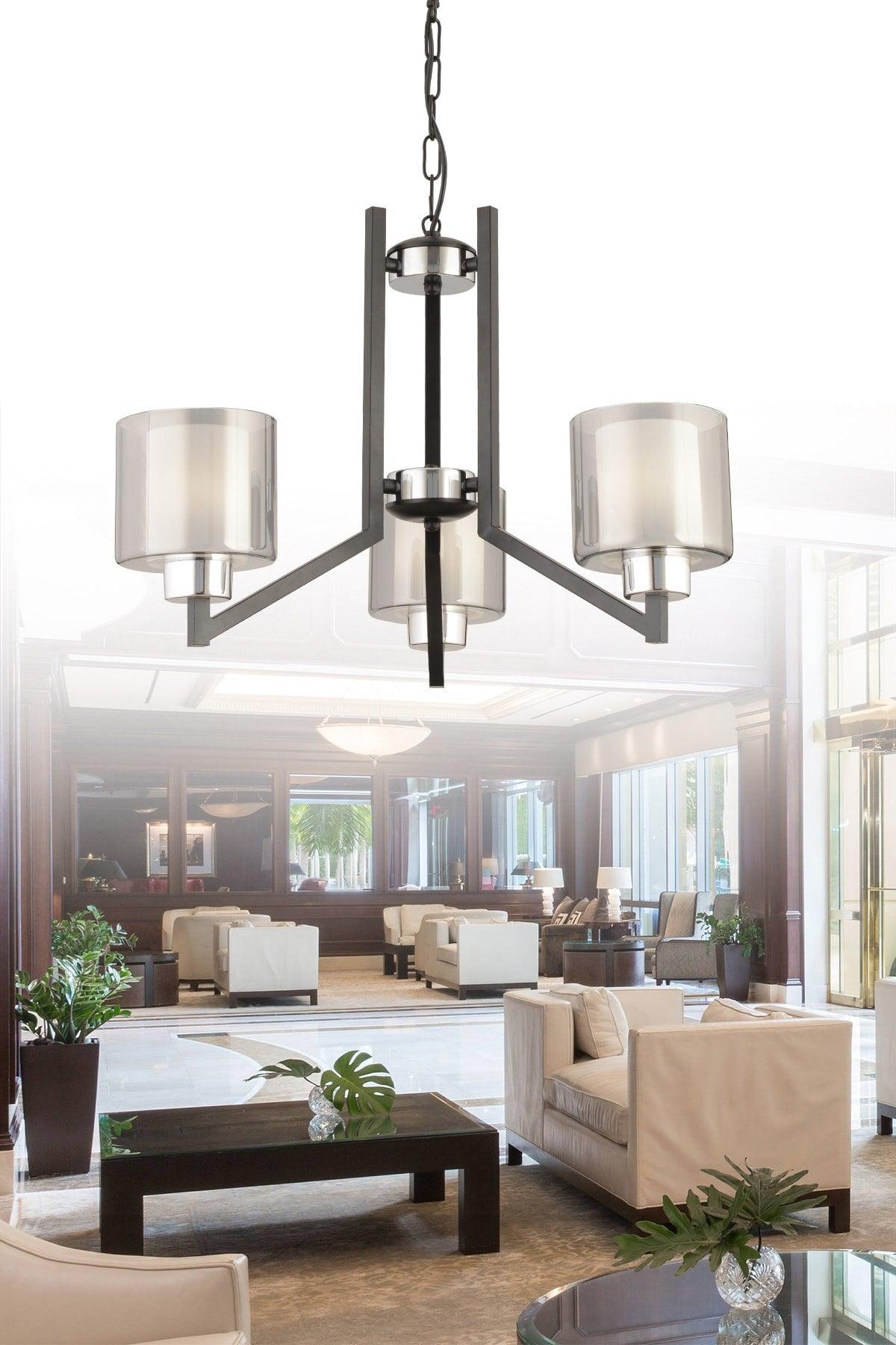 Pars 3 Piece Modern Mica Headed Pendant Lamp Chandelier - Swordslife