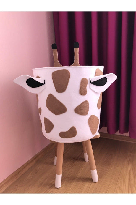 Patterned Felt Toy Basket Laundry Basket