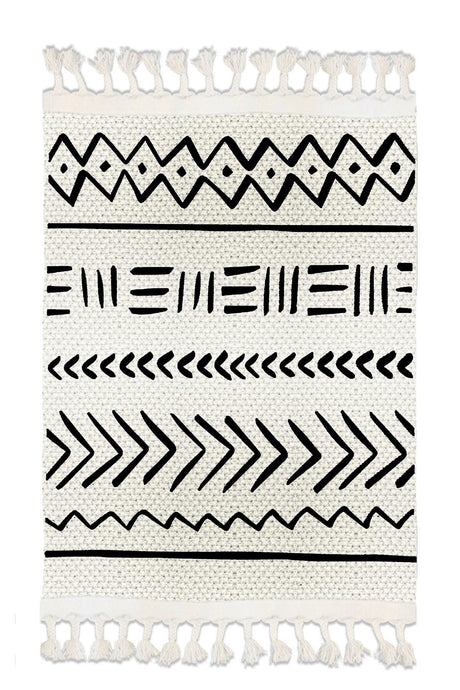 Patterned Washable Modern Single Bath Mat Carpet Vintage Woven Rug 50x80cm Byns-02 - Swordslife