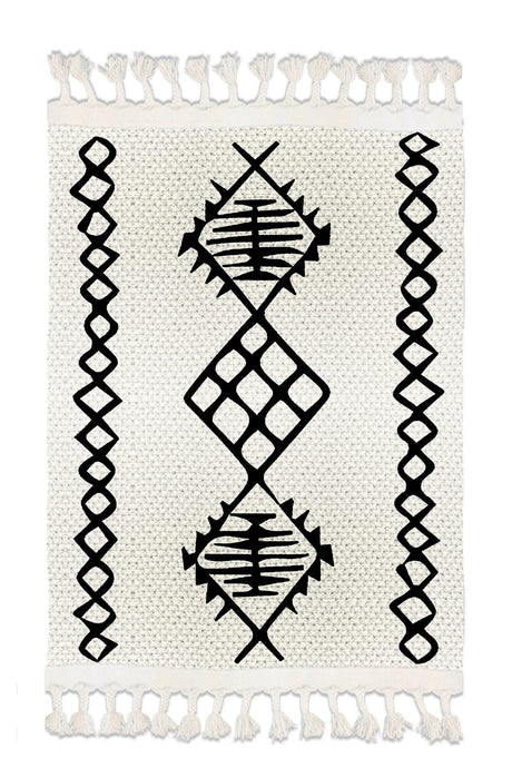 Patterned Washable Single Bath Mat Rug