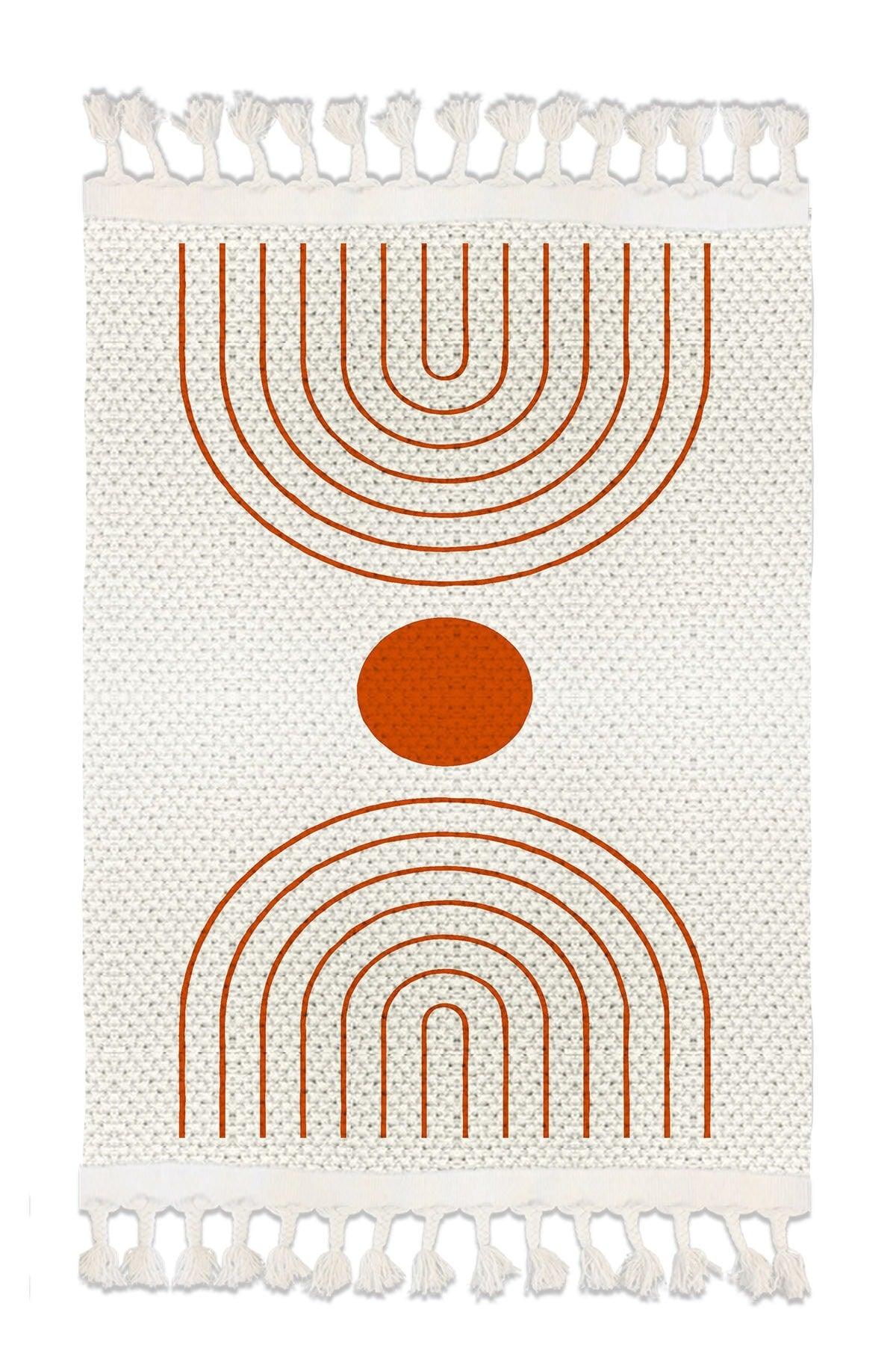 Patterned Washable Single Bath Mat Carpet Vintage Woven Rug 50x80cm Byns-14 - Swordslife
