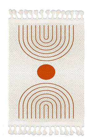 Patterned Washable Single Bath Mat Carpet Vintage Woven Rug 50x80cm Byns-14 - Swordslife