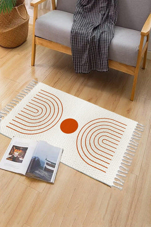 Patterned Washable Single Bath Mat Carpet Vintage Woven Rug 50x80cm Byns-14 - Swordslife
