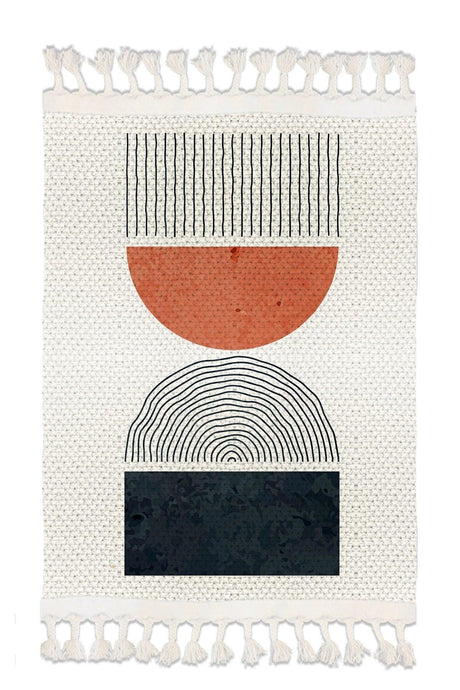 Patterned Washable Single Bath Mat Rug