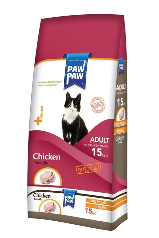 Pawpaw Adult Cat Food with Chicken 15 Kg