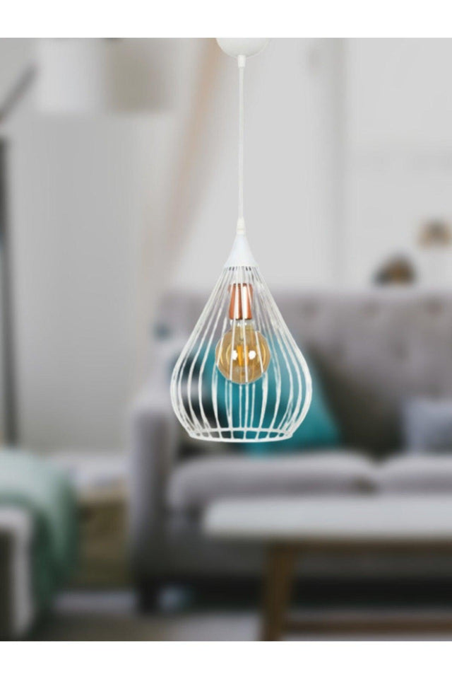 Pear Single White Pendant Chandelier - Swordslife