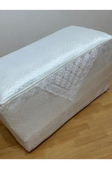 Pearl Satin Cream Quilt Hurcu Quilted Dowery Bundle 50x50x100 - Swordslife