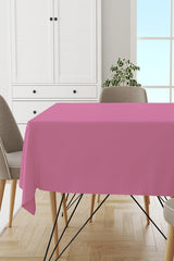 Pink Plain Table Cloth Thai Feather Velvet Stain Resistant Washable Woven Fabric Plain Solid Color Mso014 - Swordslife