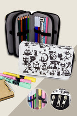 Pencil Case Cat Kawaii Pattern Orginazer Three