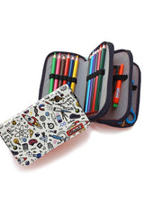 Pencil Case Science Pattern Kawai