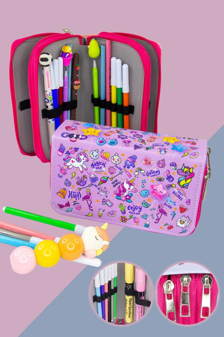 Pencil Case Unicorn Kawaii Pattern Orginazer