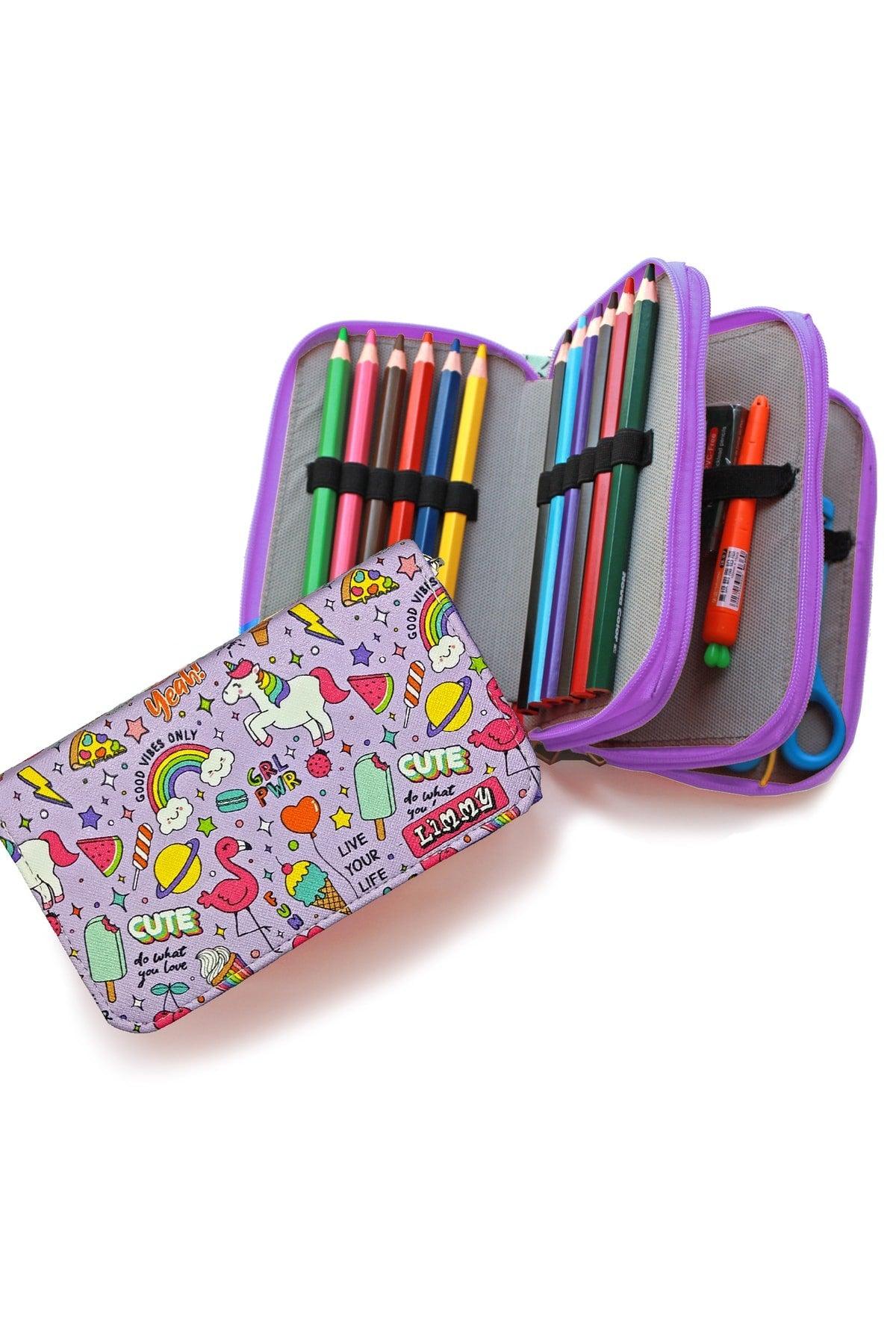 Pencil Case Unicorn-flamingo Kawai Organizer