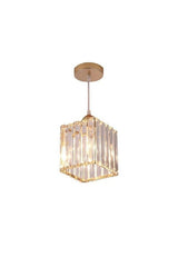 Pendant Lamp Single Gold K-15 (PLAF. INSTALLATION) Crystal Stone Chandelier - Swordslife