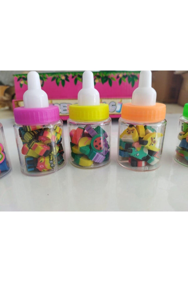 Baby Bottle Rubber Eraser 3 pcs