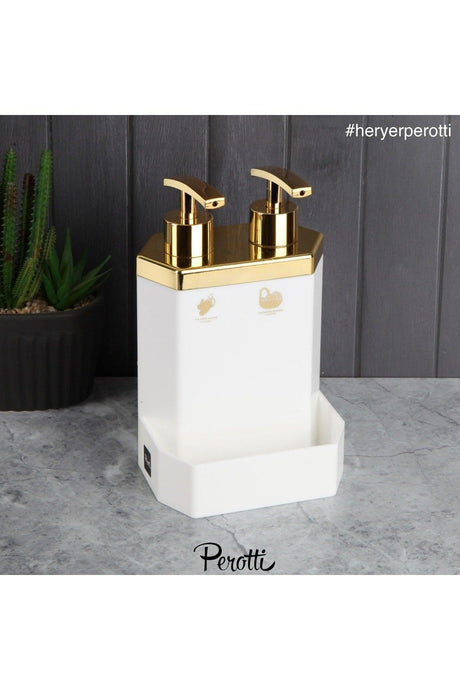 Perotti 2 Li Acrylic Gold Liquid Soap Dispenser