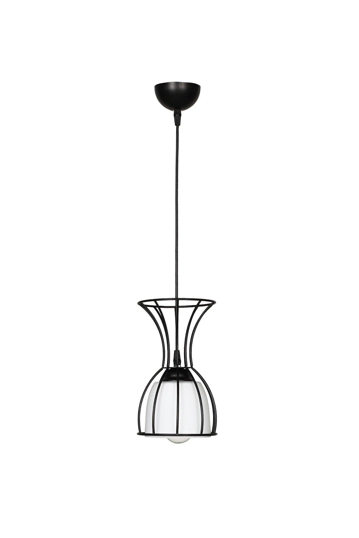 Perros Single Chandelier Black Glass - Swordslife