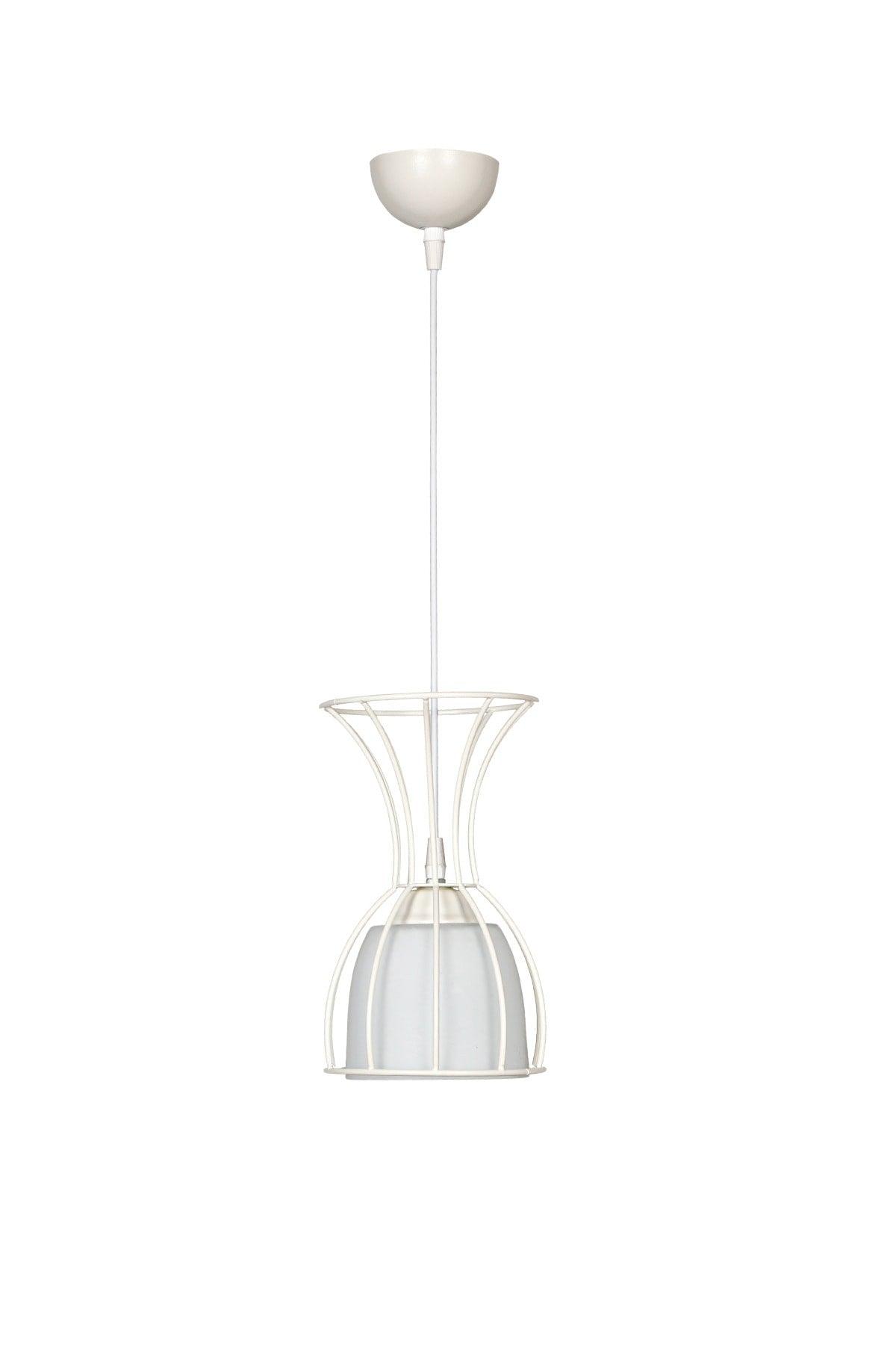 Perros Single Chandelier White Glass - Swordslife