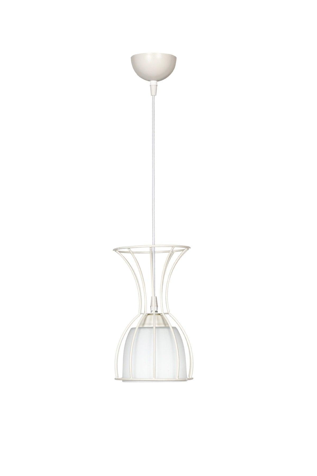 Perros Single Chandelier White Glass - Swordslife