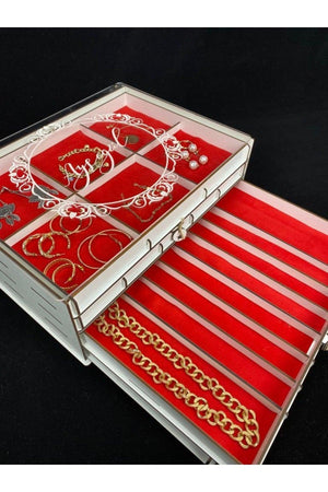 Personalized Glass Transparent Lid Jewelry Jewelry