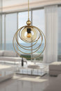 Pescara Single Chandelier Tumbled Honey Glass - Swordslife