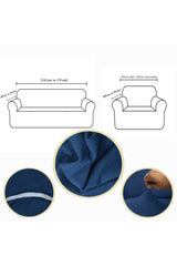 Petrol Blue Elastic Elastic Sofa Cover Set Sofa Cover Set 3 3 1 1 Maxi Set - Swordslife