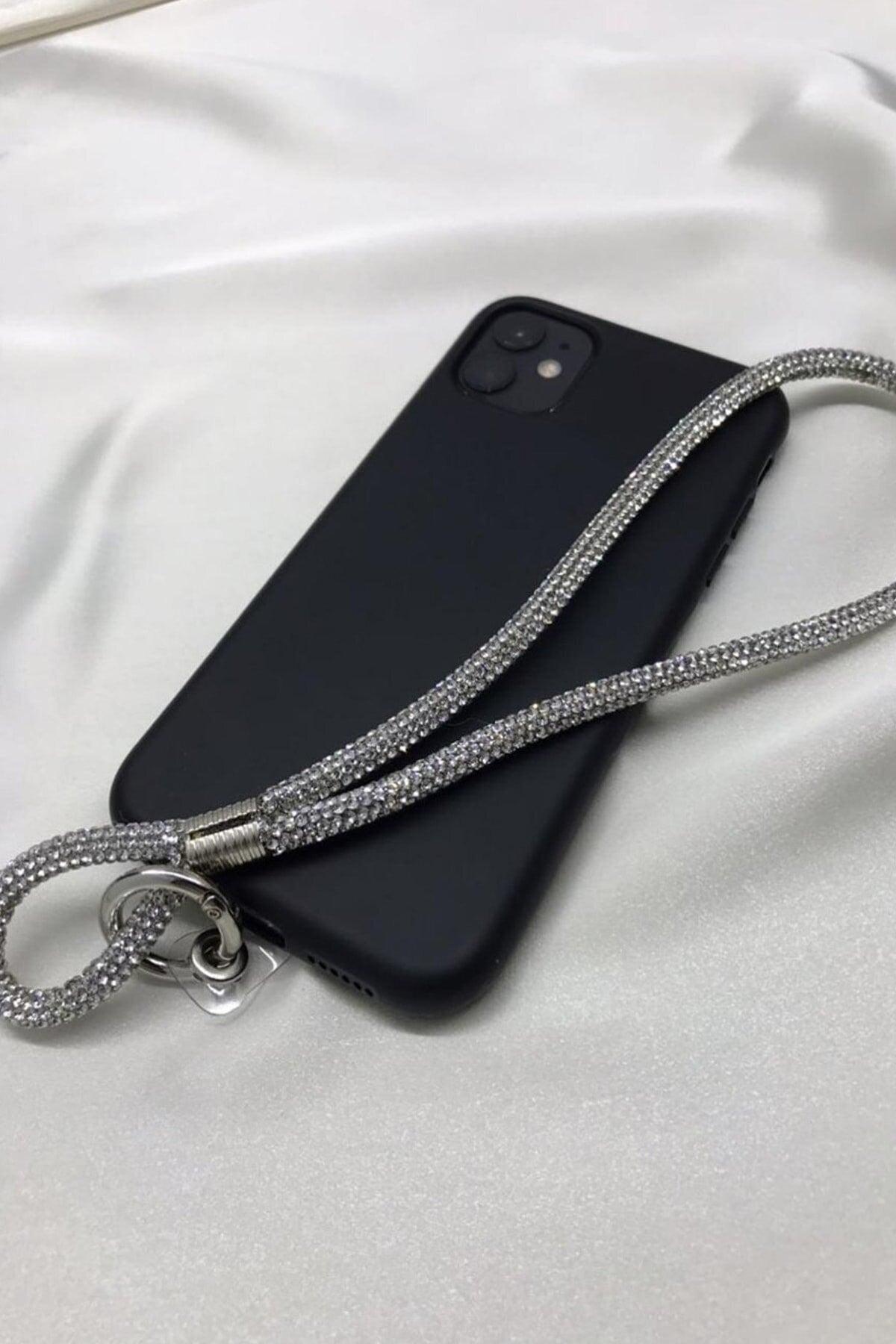 Phone Charm Silver Stone Phone Bracelet Strap - Swordslife