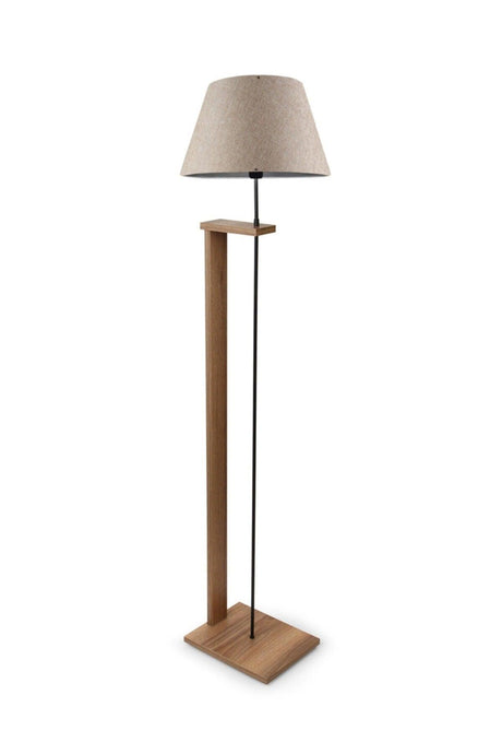 Pi Wooden Body Kumbeige Fabric Head Floor Lamp Ayd-3134 - Swordslife