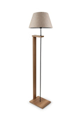 Pi Wooden Body Kumbeige Fabric Head Floor Lamp Ayd-3134 - Swordslife