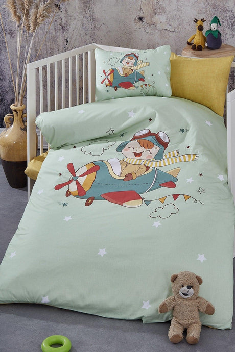 Pilot Digital Printed 3d Cotton Baby Duvet Cover Set - Swordslife