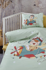 Pilot Digital Printed 3d Cotton Baby Duvet Cover Set - Swordslife