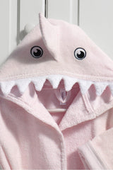 Pink Female Shark Child Bathrobe 100% Cotton Embroidered 0/2 Years - Swordslife