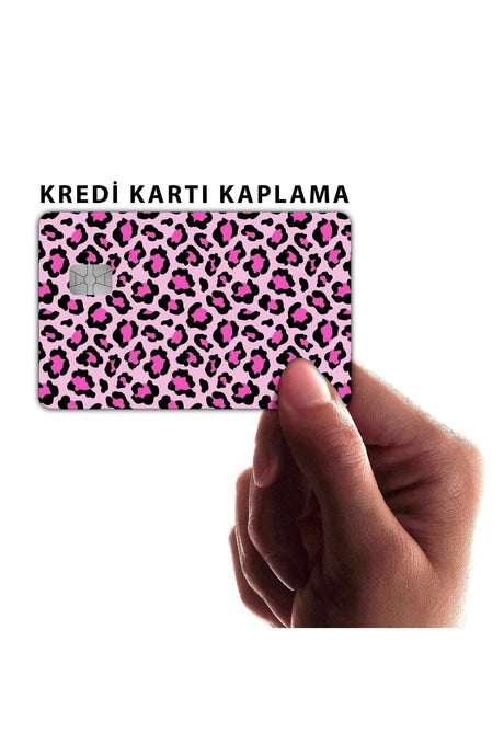 Pink Leopard Card Cover Sticker